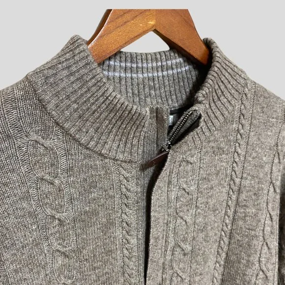 Peter Millar Men’s Sweater Size 2X Brown Long Sleeve Cashmere Blend Pull Over - Picture 6 of 8